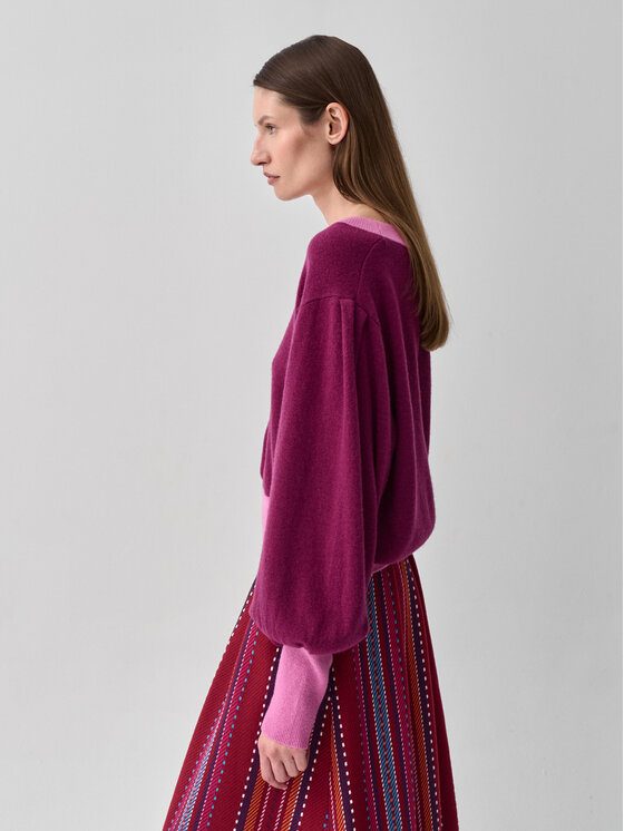TATUUM TATUUM Sweter LILA A Fioletowy Casual Fit