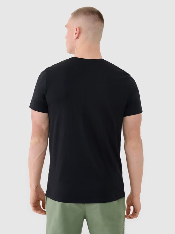 4F 4F T-Shirt 4FWSS25TTSHM1974-20S Czarny Regular Fit