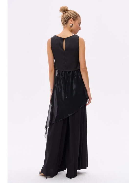 blue shadow blue shadow Tunika Glossy Czarny Regular Fit