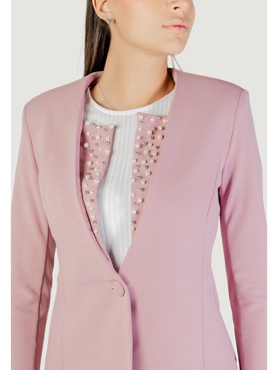 Rinascimento Rinascimento Μπουφάν γυναικείο CFC0125518 Ροζ Blazer Fit