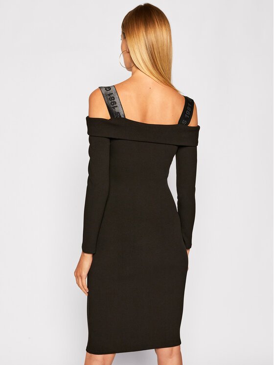 Guess Vestito di maglia Fabiana W0YK76 K8RT0 Nero Slim Fit