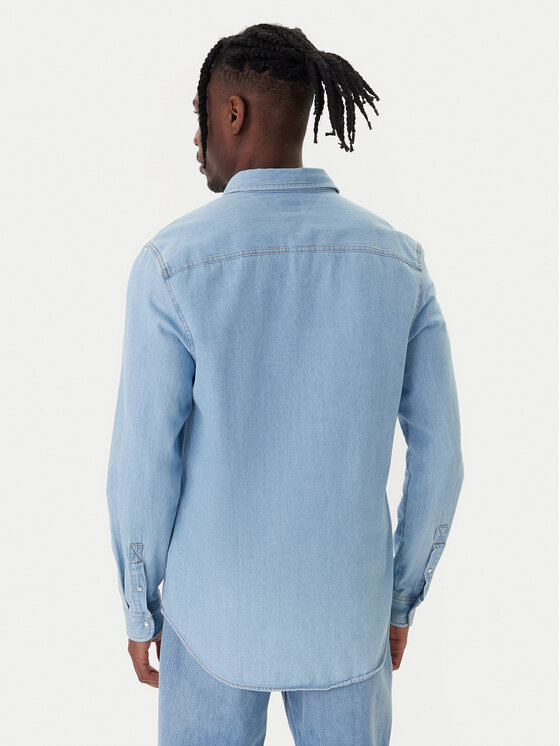 Tommy Jeans Tommy Jeans cămașă de blugi DM0DM21146 Albastru Regular Fit