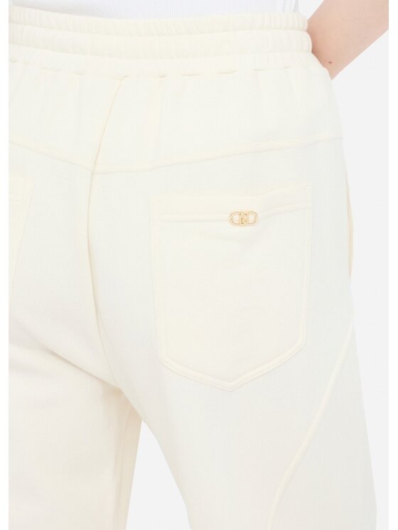 Liu Jo Liu Jo Spodnie materiałowe TF5291FS32110103 Biały Regular Fit