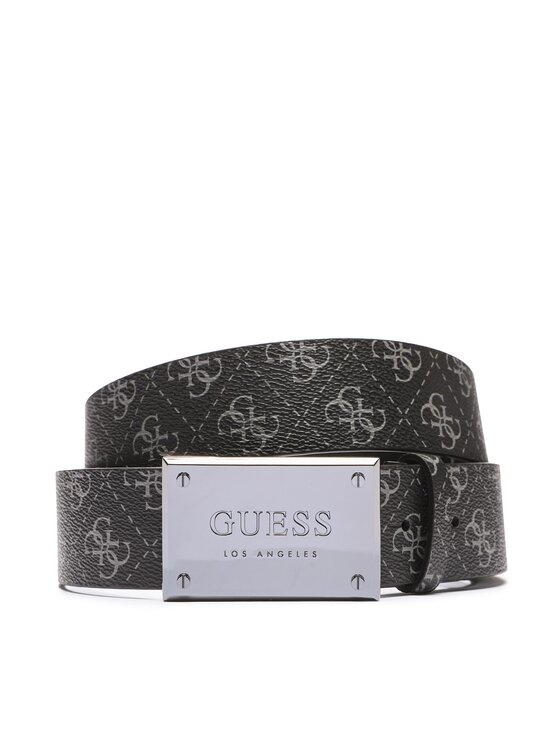 Guess Cintura Uomo In Pelle Nera Con Fibbia Rettangolare – Classica E Elegante - 2