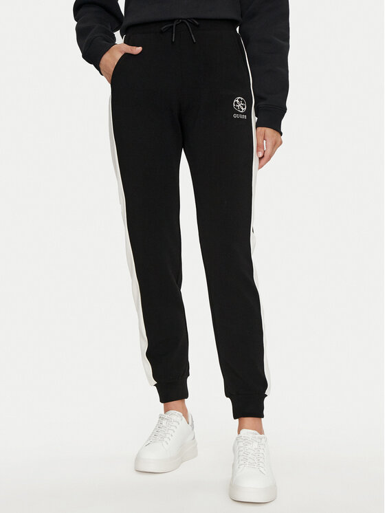 Guess Guess Jogginghose Elea V4YB02 KCDN0 Schwarz Regular Fit