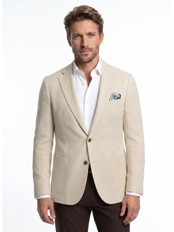 Pako Lorente Pako Lorente Marynarka P26WF-3X-009 Beżowy Slim Fit