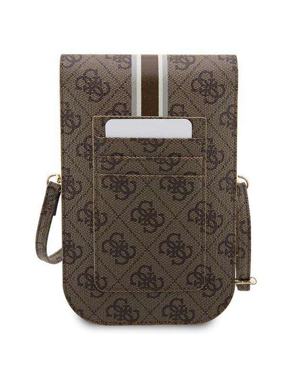 Guess Umhängetasche 4G Stripes In Braun – Stylische Handytasche Für Unterwegs