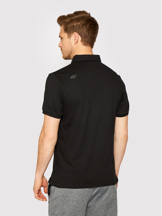 4F 4F Polo NOSH4-TSM007 Czarny Regular Fit