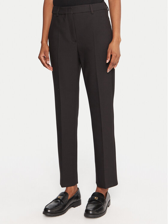 Weekend Max Mara Chinosy Rana 2515131031 Czarny Slim Fit