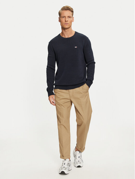 Tommy Jeans Tommy Jeans Megztinis Essential DM0DM18370 Tamsiai mėlyna Slim Fit