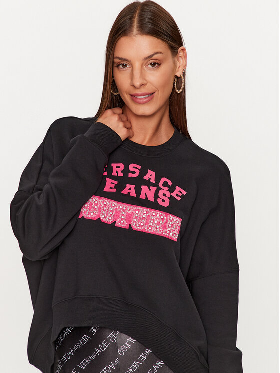 Versace Jeans Couture Versace Jeans Couture Суитшърт 75HAIE07 Черен Regular Fit