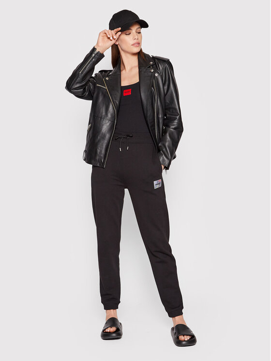 HUGO Hugo Topiņš Red Label 50469665 Melns Slim Fit