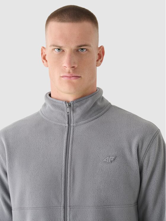 4F 4F Felpa di pile 4FWMM00TFLEM316-25S Grigio Regular Fit