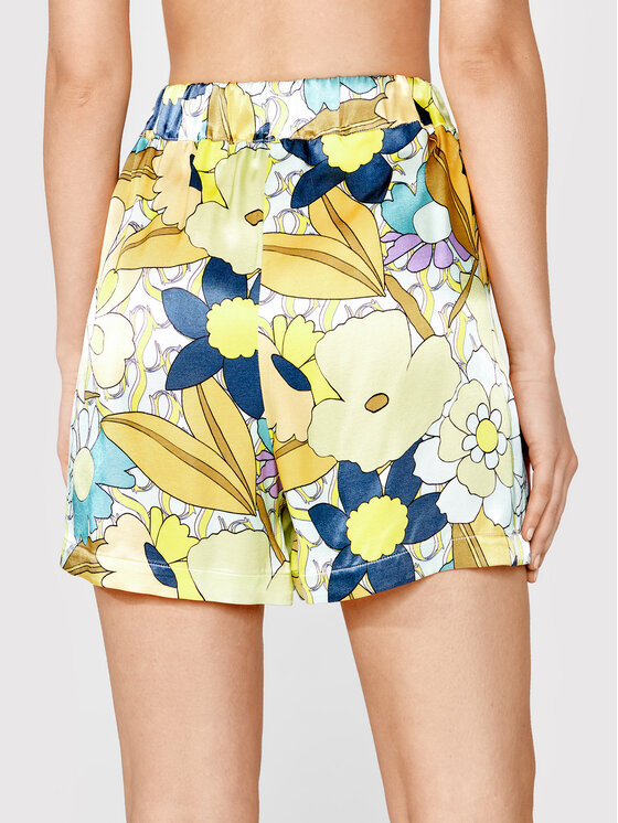 Simple Simple Шорти з тканини SKD008 Зелений Regular Fit