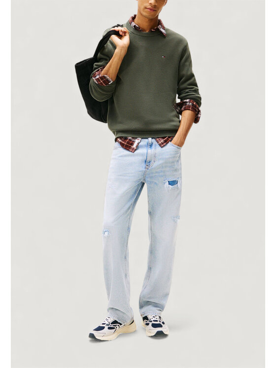 Tommy Jeans Tommy Jeans Maglione TJM SLIM ESS SWEATER Verde Slim Fit