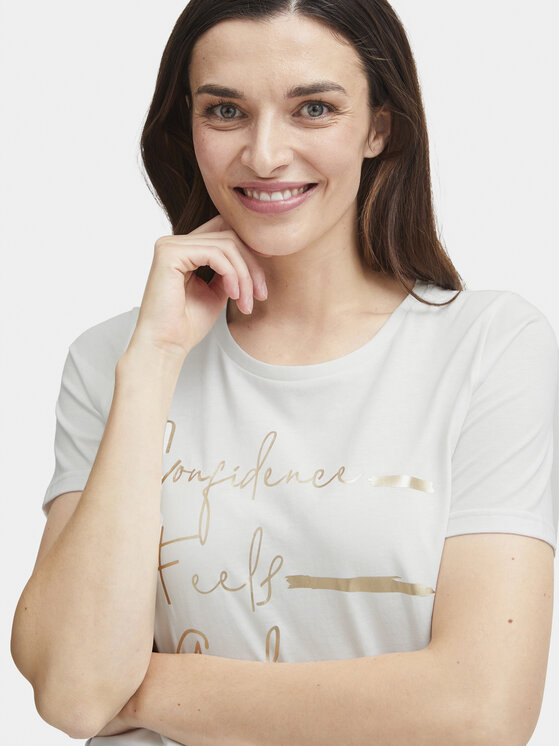 Fransa Fransa T-krekls 20613424 Balts Regular Fit