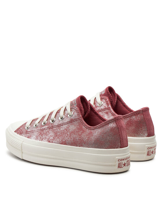 Converse Converse Trampki Chuck Taylor All Star Lift Platform Suede Shimmer A11634C Różowy