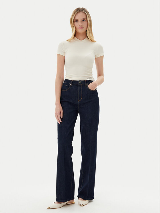 Guess Guess Tričko O5GP04 KCDA2 Écru Slim Fit
