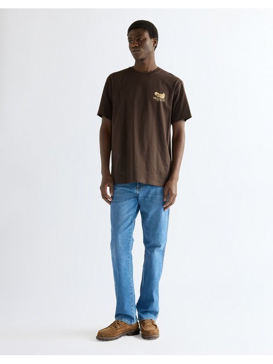 Wrangler Wrangler T-Shirt GRAPHIC TEE Brązowy Relaxed Fit