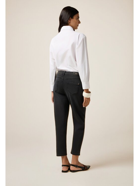 Oltre Oltre Jeansy P579R208727N033 Czarny Skin Fit