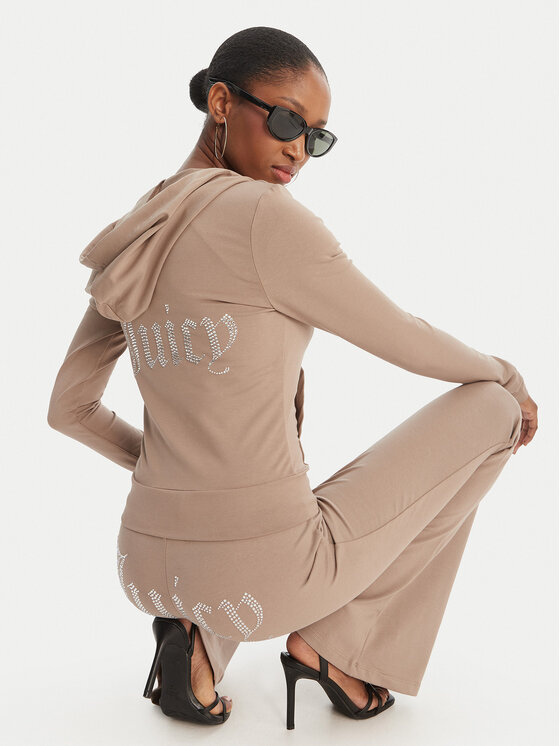 Juicy Couture Juicy Couture Bluza Oola JCWAS126306 Beżowy Slim Fit