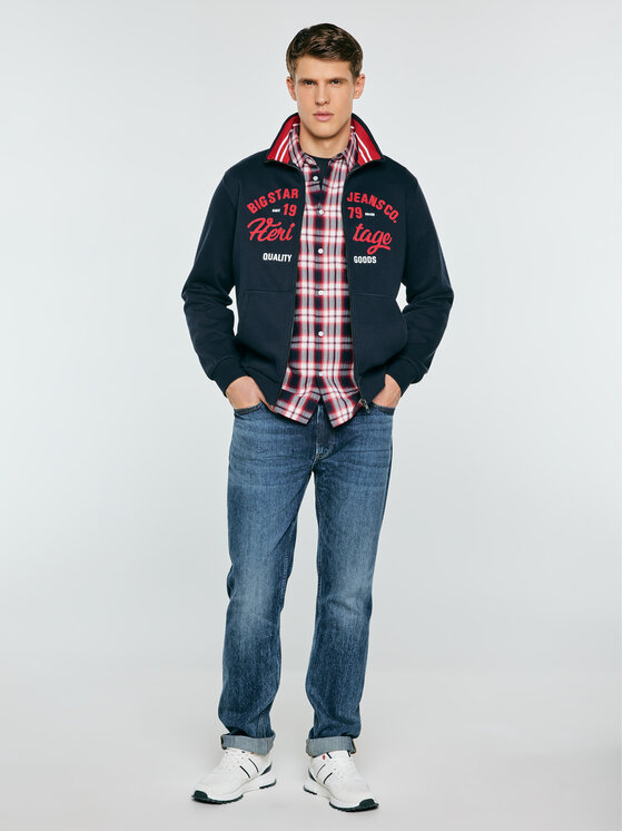 BIG STAR BIG STAR Bluza SHON Granatowy Basic Fit