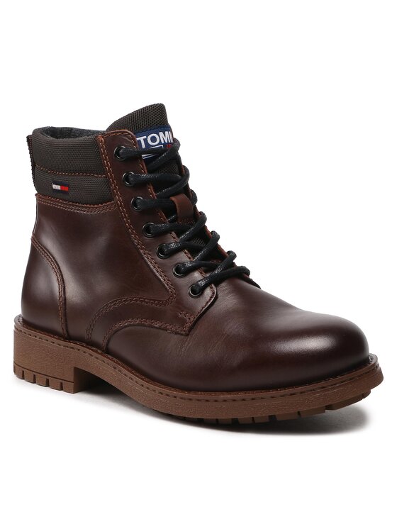 Tommy Jeans Trappers Classic Short Lace Up Boot EM0EM01057 Maro