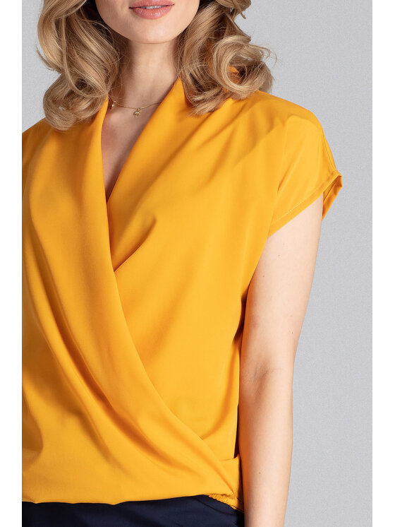 FIGL FIGL Halenka M652 Žlutá Regular Fit