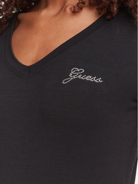 Guess Guess Тишърт W6YI13 K3853 Черен Regular Fit