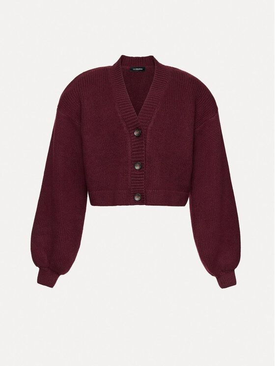 La Mania La Mania Cardigan MARI Bordeaux Classic Fit