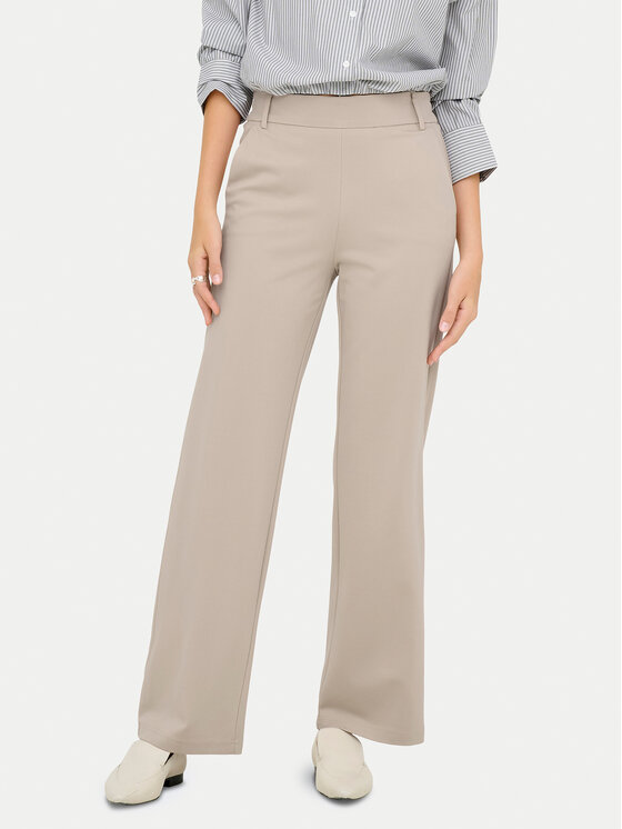 ONLY ONLY Riidest püksid Poptrash 15341829 Beež Straight Fit