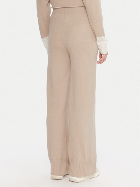 United Colors Of Benetton United Colors Of Benetton Pletene hlače 102HDF00Z Bež Wide Leg