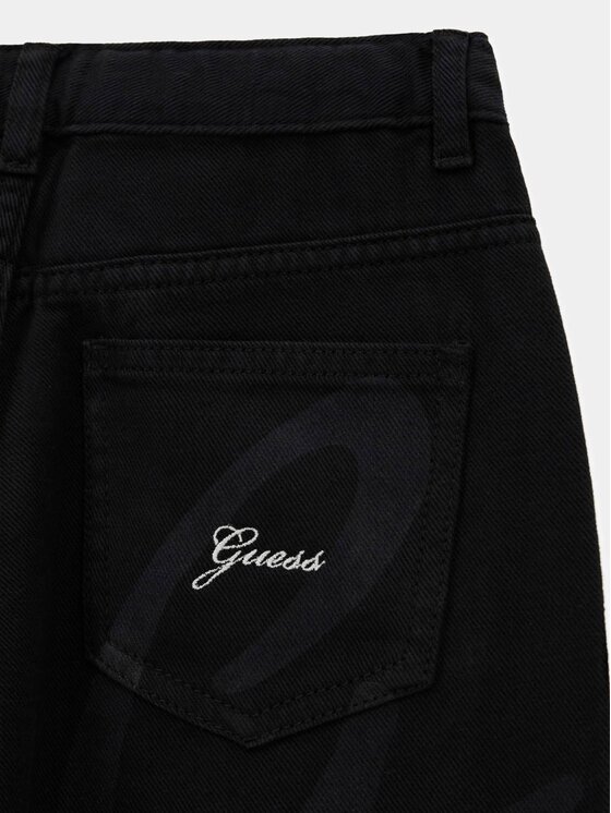 Guess Kids Guess Kids Kalhoty z materiálu 183875 Černá Regular Fit