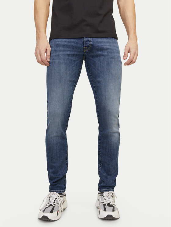 Jack & Jones Jack & Jones Džínsy Iglenn Fox 12250486 Modrá Slim Fit