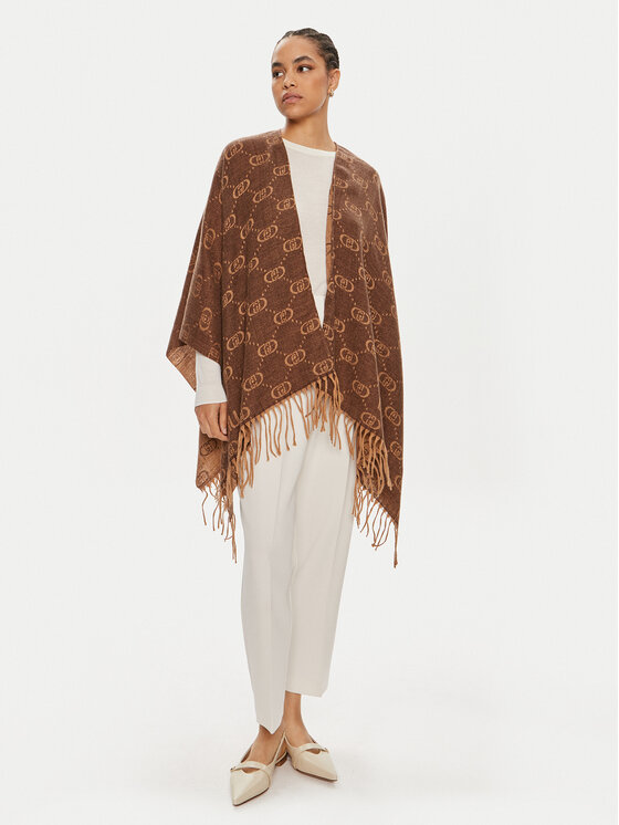 Liu Jo Liu Jo Poncho 2F4015 T0300 Braun Relaxed Fit