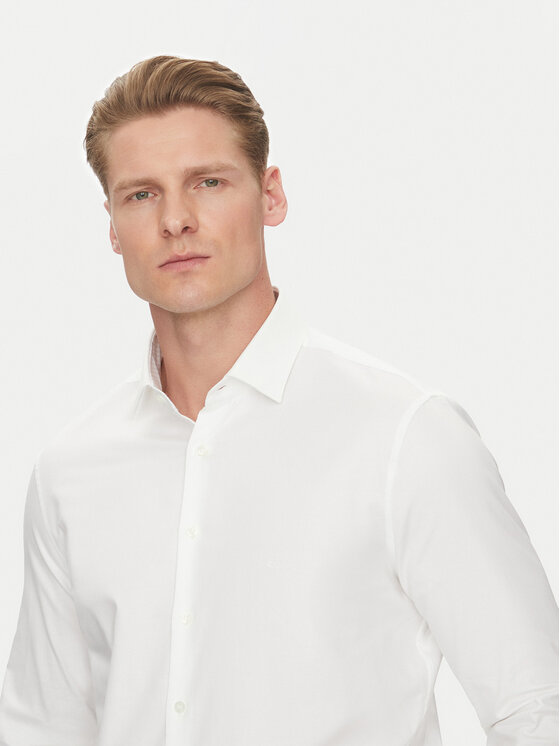 Calvin Klein Calvin Klein Koszula K10K114310 Biały Slim Fit