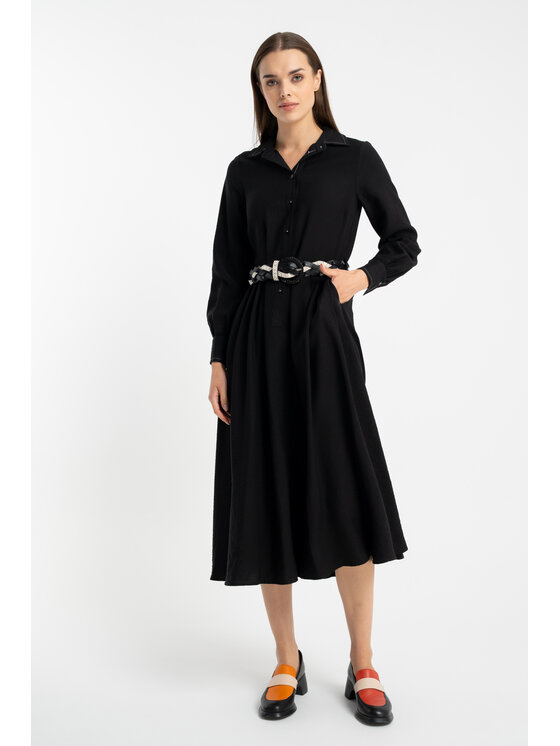 CLICK CLICK Φόρεμα καθημερινό 60-6154 Μαύρο Regular Fit
