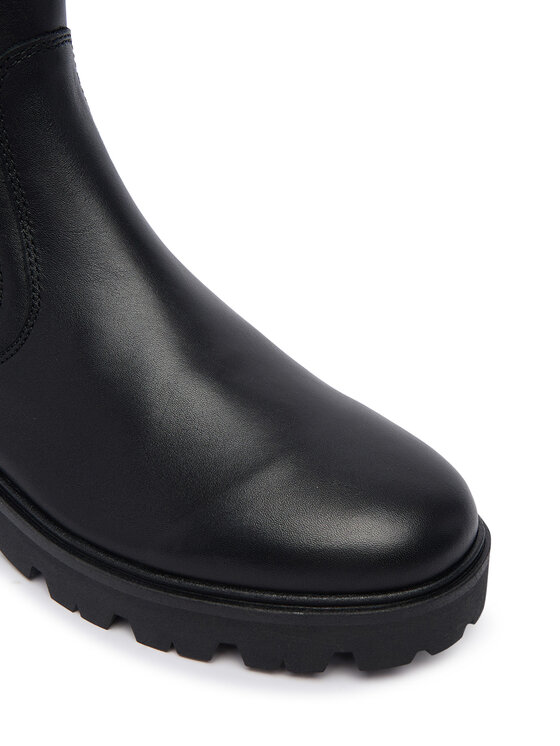 Tommy Hilfiger Tommy Hilfiger Μποτάκια με λάστιχο Th Monogram Leather Chelsea Boot FW0FW09562 Μαύρο