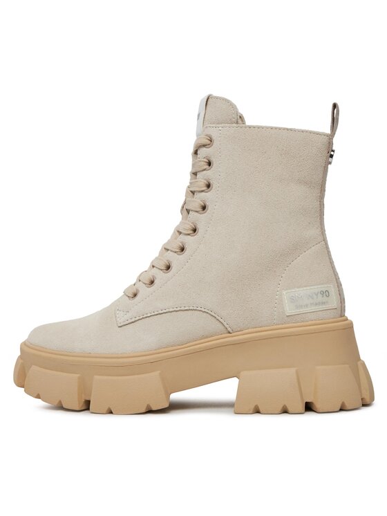 Steve Madden Steve Madden Trapery Tanker Bootie SM11001261 SM11001261-846 Beżowy
