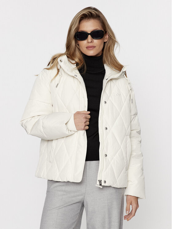 Lee Geacă din puf 112341600 Écru Relaxed Fit