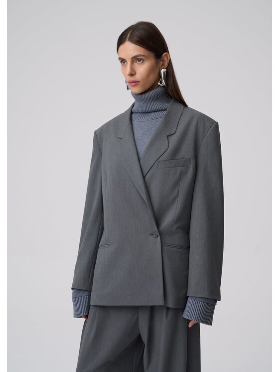 Le Collet Le Collet Marynarka OZI Szary Oversize