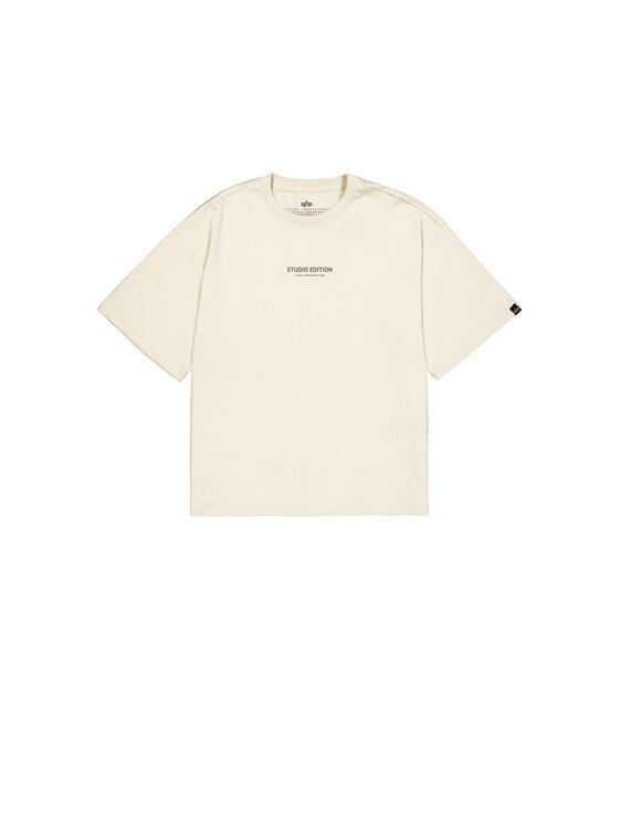 Alpha Industries Alpha Industries T-Shirt Studio Edition Backprint T-Shirt Beżowy Loose Fit