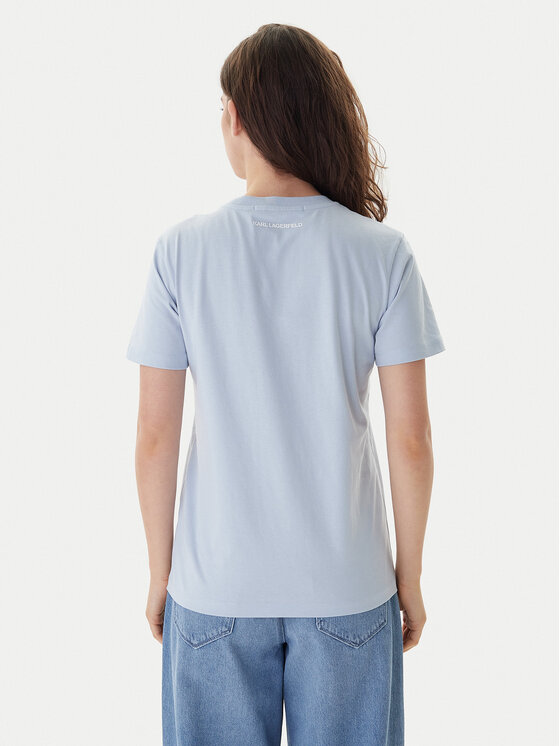 KARL LAGERFELD KARL LAGERFELD T-Shirt A1W17128 Błękitny Regular Fit