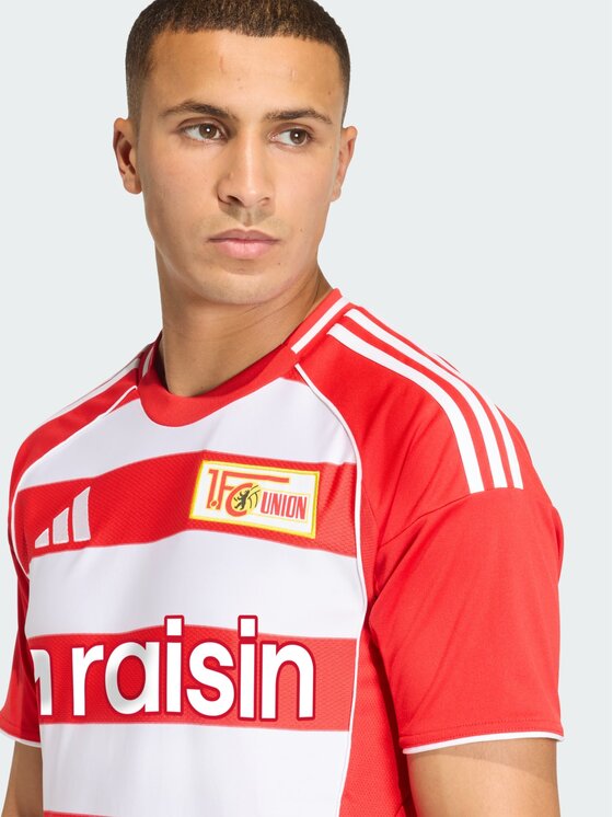 adidas adidas Koszulka techniczna 1. FC Union Berlin 25/26 Home Jersey Czerwony Slim Fit