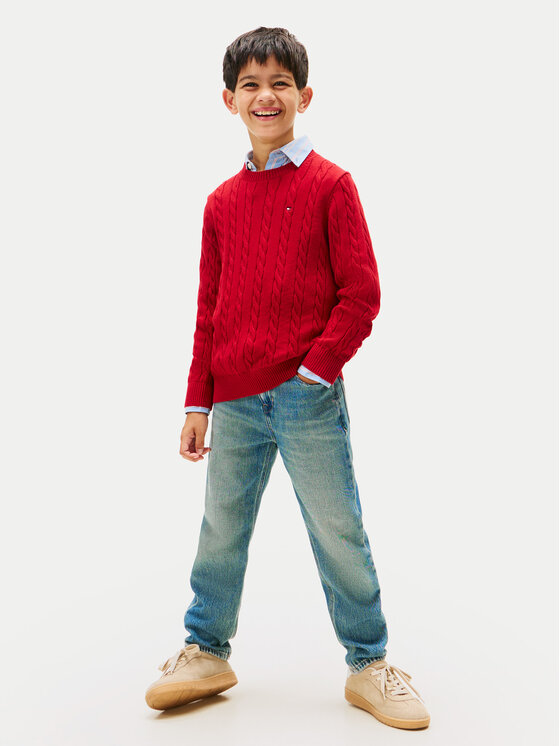 Tommy Hilfiger Tommy Hilfiger Пуловер KB0KB09753 Червен Regular Fit