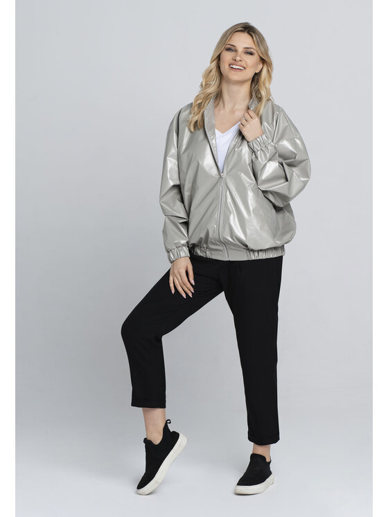 Look Made With Love Look Made With Love Kurtka bomber Look 951 Iceberg Srebrny Oversize
