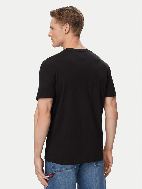 Tommy Jeans Tommy Jeans Majica Entry Dna DM0DM23406 Črna Regular Fit