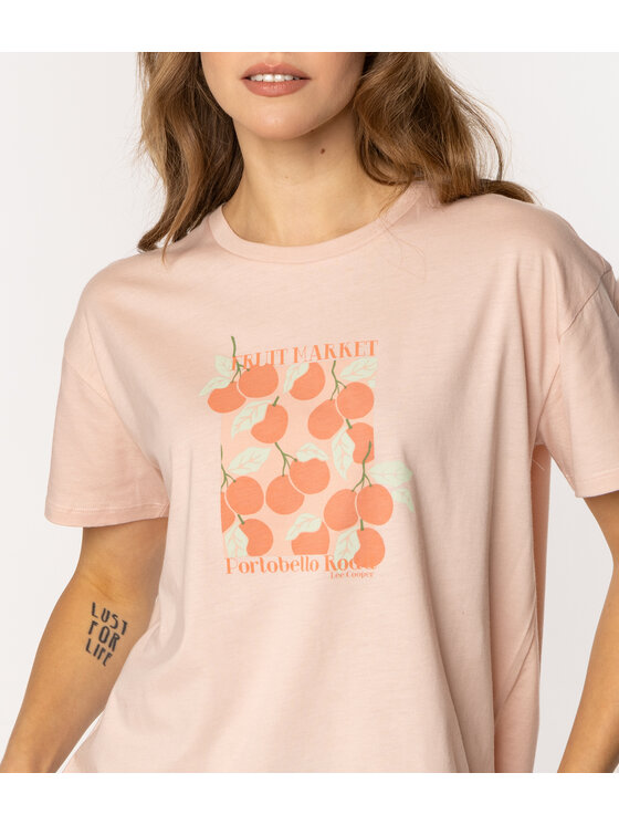 Lee Cooper Lee Cooper T-Shirt CHERRY 1145 Różowy Loose Fit