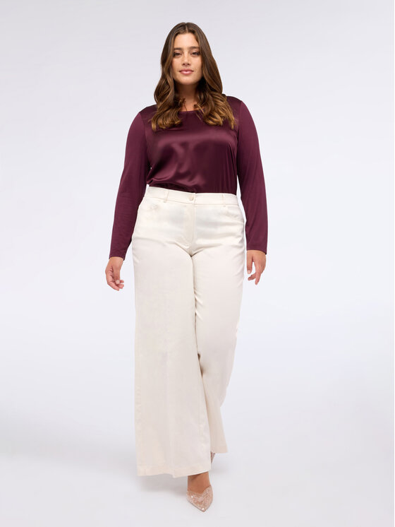 Fiorella Rubino Fiorella Rubino T-shirt G248L008560N029 Bordeaux Regular Fit