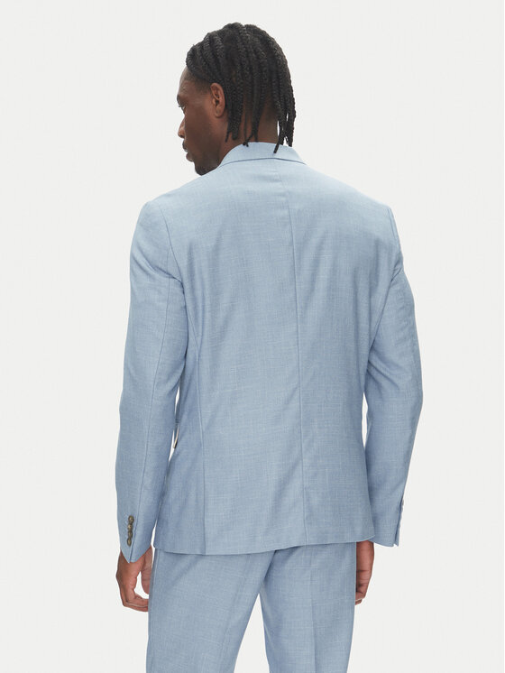 Lindbergh Lindbergh Garnitur 30-606034 Błękitny Slim Fit